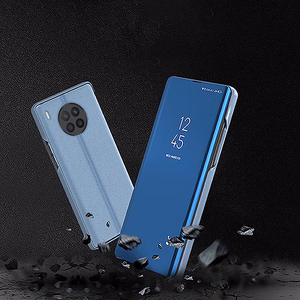 Viedtālruņa apvalks Clear View Huawei nova 8i flip vāciņu melns