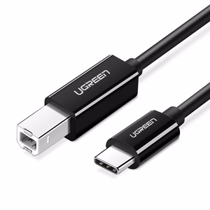 Ugreen US241 USB-C 2.0 - USB-B kabelis 1m - melns