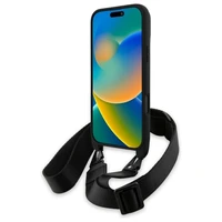 BMW M Edition oglekļa svītra un siksna viedtālruņa apvalks iPhone 16 Pro Max - melns