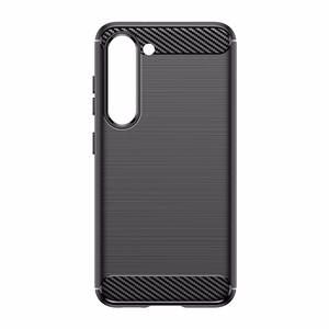 Carbon Case чехол для Samsung Galaxy S23+ гибкий силиконовый карбоновый чехол чёрный