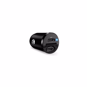 Puro Mini 30W Power Delivery 2 x USB-C automašīnas lādētājs - melns