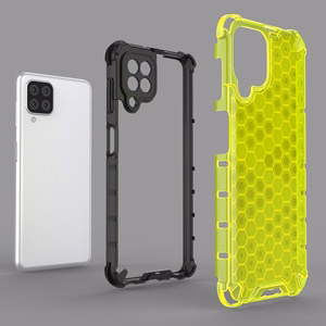 Honeycomb viedtālruņa apvalks ar TPU buferi Samsung Galaxy A22 4G sarkans