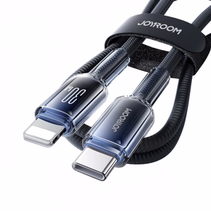 USB kabelis Joyroom „S-A42“ melns „Type-C / Lightning“ 120cm (līdz 30W)