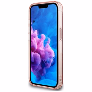 Guess IML Glitter Circle magnētiskais viedtālruņa apvalks iPhone 16e - rozā