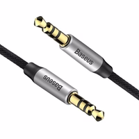 Baseus Yiven Audio kabelis ar mini jack 3,5mm AUX, 1m (melns un sudrabains)