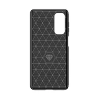 Elastīgs oglekļa raksta viedtālruņa apvalks Samsung Galaxy M54 Carbon Case - melns