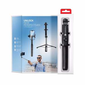 FORCELL F-GRIP S70M Selfie statīvs ar bezvadu tālvadību melns