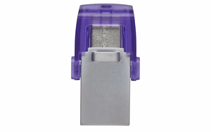 Kingston Technology DataTraveler microDuo 3C USB zibatmiņa 64 GB USB Type-A / USB Type-C 3.2 Gen 1 (3.1 Gen 1) violets, nerūsējošs tērauds