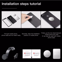 FORCELL F-GRIP MagFlex magnētiskais auto turētājs vējstiklam / paneļim / ventilācijas atverei melns