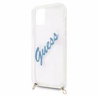 Guess GUHCP12SCRTVSBL iPhone 12 mini 5.4" zils/zils cietais apvalks Script Vintage