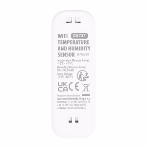 GreenBlue GB737 – iekštelpu Wi-Fi temperatūras un mitruma sensors, 3,0 V, 2× LR03