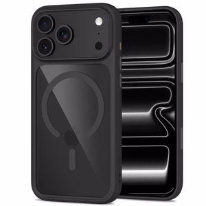 Tech-Protect MagOne CC MagSafe maciņš ar 2 rūdītiem stikliem, paredzēts iPhone 18 Pro Max / 17 Pro Max, caurspīdīgs melns