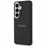 Guess maciņš Saffiano Peony Embossed Ring MagSafe priekš Samsung Galaxy S26 melns