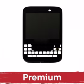 LCD Displejs Saderīgs ar Blackberry Q5 Melns ar Frame OEM
