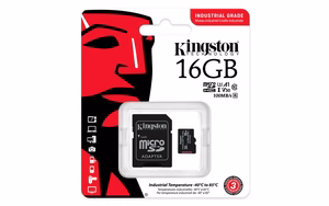 Kingston Technology 16GB microSDHC Industrial C10 A1 pSLC karte + SD adapteris