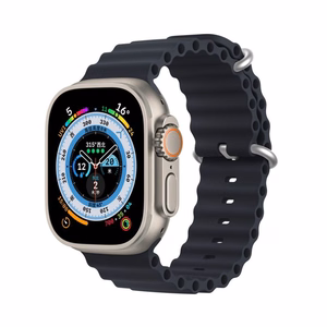 DUX DUCIS Ocean Wave silikona pulksteņa siksna Apple Watch 38/40/41 mm grafīta