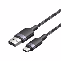 USB 2.0 A uz USB-C 3A kabelis Vention CTNBF 1 M (melns)