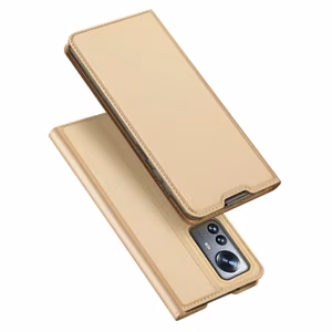 Dux Ducis Skin Pro viedtālruņa apvalks apvalks ar atloku Xiaomi 12 Pro zelta