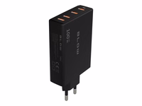 Wall charger USB-Cx4 PD 100W GAN melns