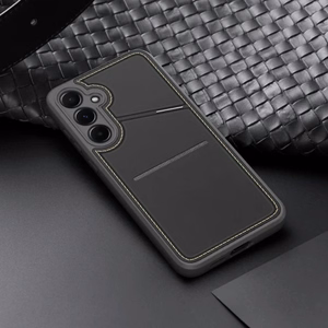 Viedtālruņa apvalks Dux Ducis Rafi II Samsung Galaxy S25 ar statīvu un maku - melns