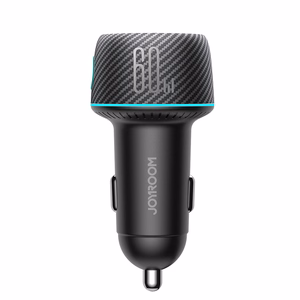 60W USB-C USB-A auto lādētājs Joyroom JR-CCN01 - melns