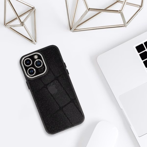 Kameras apvalks Iphone 13 Pro Max ar šķidro spīdumu - melns