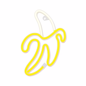 Neon LED Light BANANA balts dzeltens Bat + USB FLNE10 Forever Light