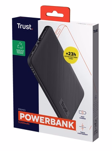 Trust Primo - 5000 mAh litija jonu portatīvais lādētājs (melns)