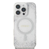 Guess GUHMP16XRGRGES viedtālruņa apvalks iPhone 16 Pro Max 6.9" sudraba krāsas ciets apvalks Resin Gradient Glitter MagSafe