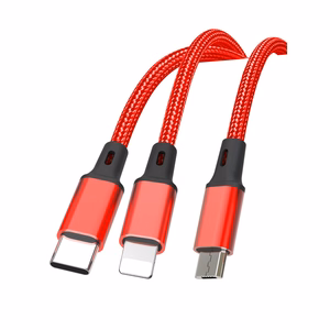XO kabelis NB173 3in1 USB - Lightning + USB-C + microUSB 1,2 m 2,4A melns