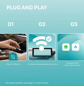 Bezvadu Apple CarPlay/Android Auto adapteris Ottocast Mini Aura CA530-T, melns