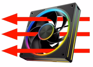 MODECOM VOLCANO LOOP 120 ARGB apgrieztais ventilators melns