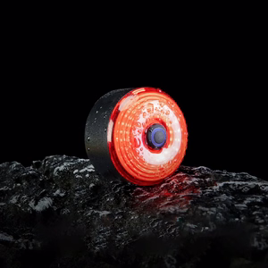 Rockbros AS-141 viegla velosipēda sēdekļa soma ar viedo aizmugurējo lukturi - melna