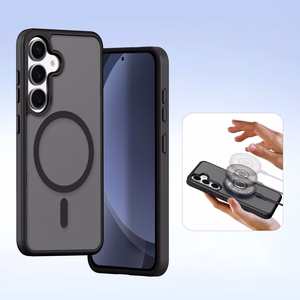 Dux Ducis Lawa ādas apvalks Samsung Galaxy S25+ ar noņemamu magnētisko maku - melns