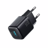 Joyroom JR-TG7 33W USB-A + USB-C sienas lādētājs ar 30W USB-C - Lightning 1m kabeli - melns