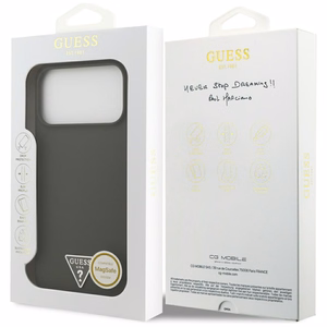 Guess silikona Triangle Logo MagSafe maciņš iPhone 17 Pro Max - zaļš