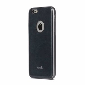 Moshi iGlaze Napa hibrīda vāciņš ar vegāniskās ādas aizmuguri iPhone 6s Plus / 6 Plus, “Midnight Blue” krāsā