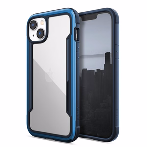 Raptic X-Doria Shield viedtālruņa apvalks iPhone 14 Plus ar bruņotu zilu pārklājumu