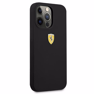 Ferrari FESSIHCP13XBK iPhone 13 Pro Max 6.7" melns/melns cietais viedtālruņa apvalks silikona