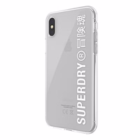 SuperDry Snap iPhone X/Xs Caurspīdīgs maciņš balts 41576
