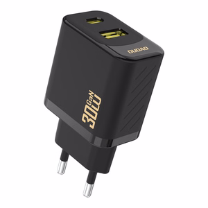 Dudao A27TEU PD 30W GaN USB-A USB-C Wall Lādētājs - Melns