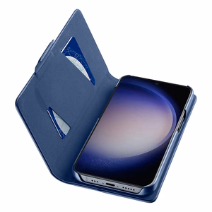 Cellularline Book Case atverams vāciņš ierīcei Samsung Galaxy S24, tumši zils