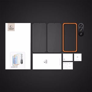 Tech-Protect Supreme komplekts Samsung Galaxy S25+ 2x rūdītais stikls ekrānam / rūdītais stikls kamerai - caurspīdīgs