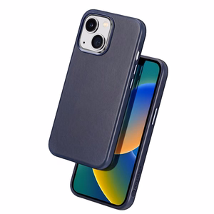 Dux Ducis Naples iPhone 14 Plus magnētiskais ādas apvalks MagSafe zils