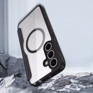 Dux Ducis Skin X Pro viedtālruņa apvalks Samsung Galaxy S25+ ar magnētisko un maku - melns