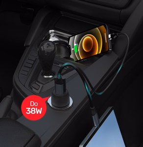 Unitek P1400A automašīnas lādētājs 38W USB-A USB-C QC 3.0