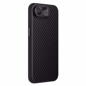 Nillkin CarboProp Magnetic maciņš with kameras vāciņš and statīvs iPhone 16e / 17e - melns