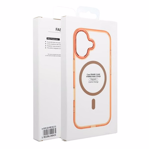 Maciņš Samsung A27 Frame Clear Hybrid Mag Cover, saderīgs ar MagSafe, hermes oranžs