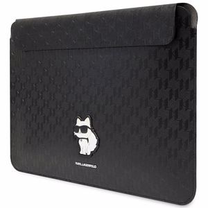 Karl Lagerfeld Saffiano Monogramma Choupette apvalks 14" klēpjdatoram - melns