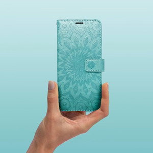 MEZZO grāmatas viedtālruņa apvalks XIAOMI Redmi 9C / 9C NFC mandala zaļa